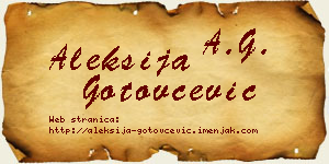 Aleksija Gotovčević vizit kartica